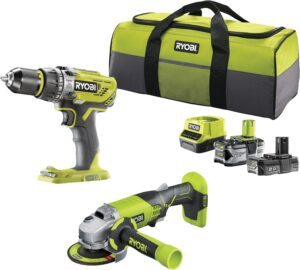 Kit trapano + smerigliatrice a batteria RYOBI R18pdag-242s